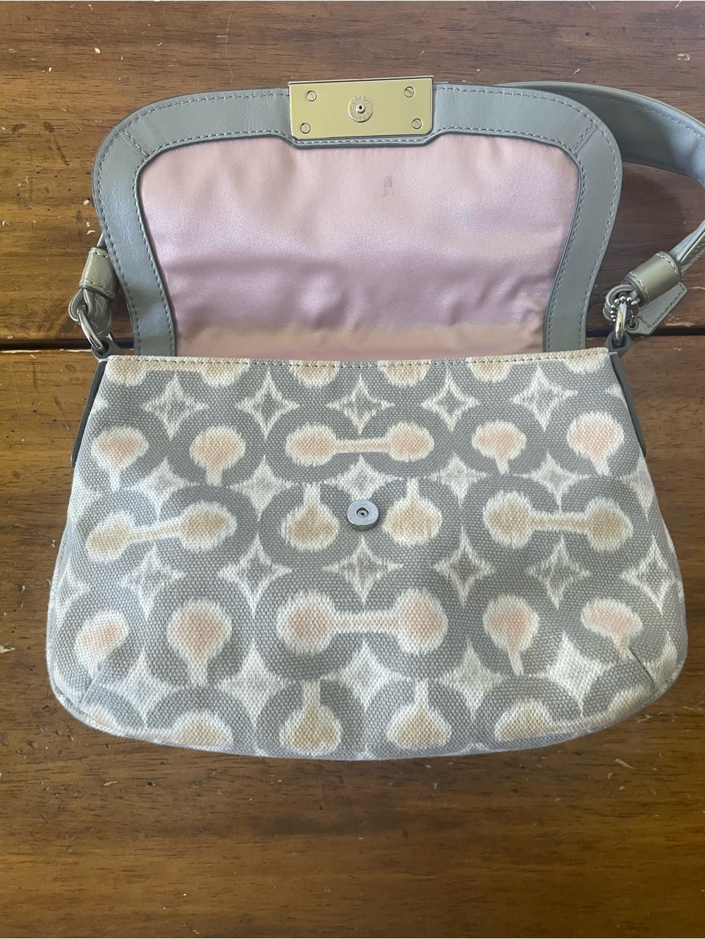 COACH KRISTIN OP ART SIGNATURE SHOULDER HANDBAG BAG PURSE HOBO 45376 - Picture 5 of 12
